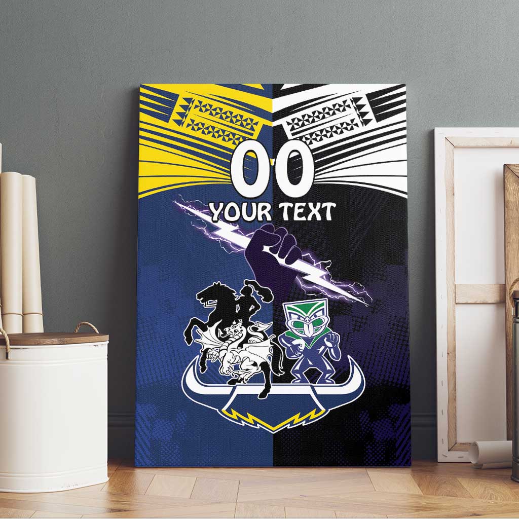 Custom Dragons-Cowboys Combine Storm-Warriors Canvas Wall Art Sport Style Version 01