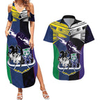 Custom Dragons-Cowboys Combine Storm-Warriors Couples Matching Summer Maxi Dress and Hawaiian Shirt Sport Style Version 01
