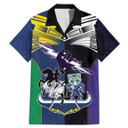 Custom Dragons-Cowboys Combine Storm-Warriors Family Matching Mermaid Dress and Hawaiian Shirt Sport Style Version 01