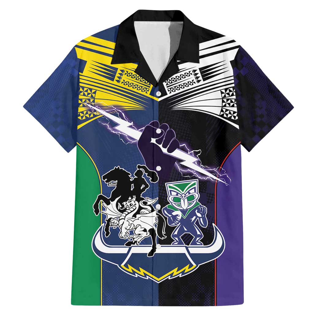 Custom Dragons-Cowboys Combine Storm-Warriors Family Matching Mermaid Dress and Hawaiian Shirt Sport Style Version 01
