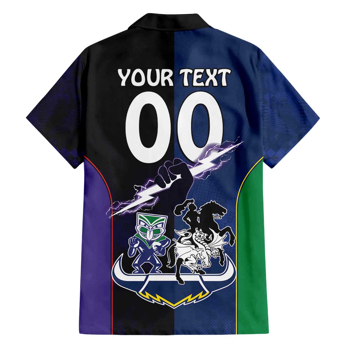 Custom Dragons-Cowboys Combine Storm-Warriors Family Matching Off The Shoulder Long Sleeve Dress and Hawaiian Shirt Sport Style Version 01