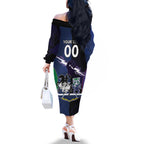 Custom Dragons-Cowboys Combine Storm-Warriors Family Matching Off The Shoulder Long Sleeve Dress and Hawaiian Shirt Sport Style Version 01