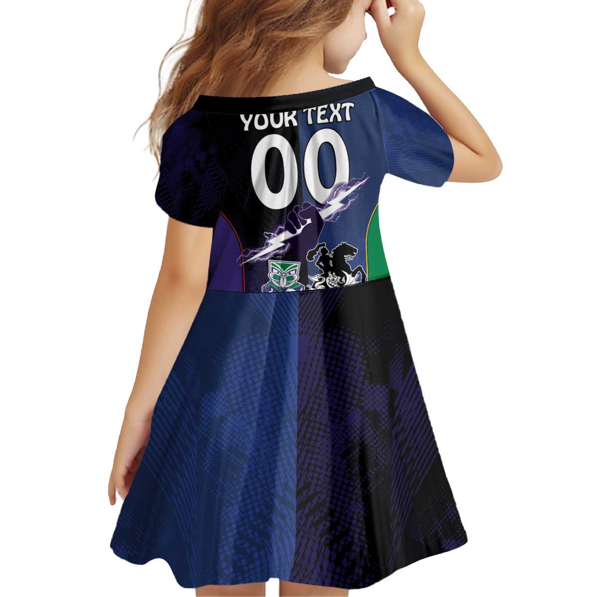 Custom Dragons-Cowboys Combine Storm-Warriors Family Matching Off Shoulder Short Dress and Hawaiian Shirt Sport Style Version 01