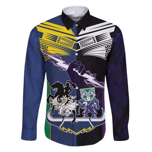 Custom Dragons-Cowboys Combine Storm-Warriors Family Matching Short Sleeve Bodycon Dress and Hawaiian Shirt Sport Style Version 01