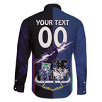 Custom Dragons-Cowboys Combine Storm-Warriors Family Matching Short Sleeve Bodycon Dress and Hawaiian Shirt Sport Style Version 01