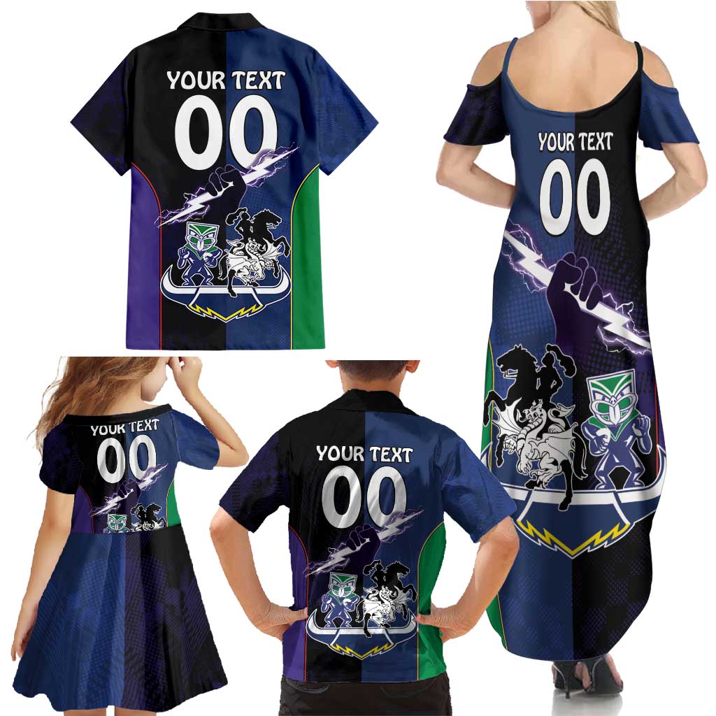 Custom Dragons-Cowboys Combine Storm-Warriors Family Matching Summer Maxi Dress and Hawaiian Shirt Sport Style Version 01