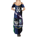 Custom Dragons-Cowboys Combine Storm-Warriors Family Matching Summer Maxi Dress and Hawaiian Shirt Sport Style Version 01