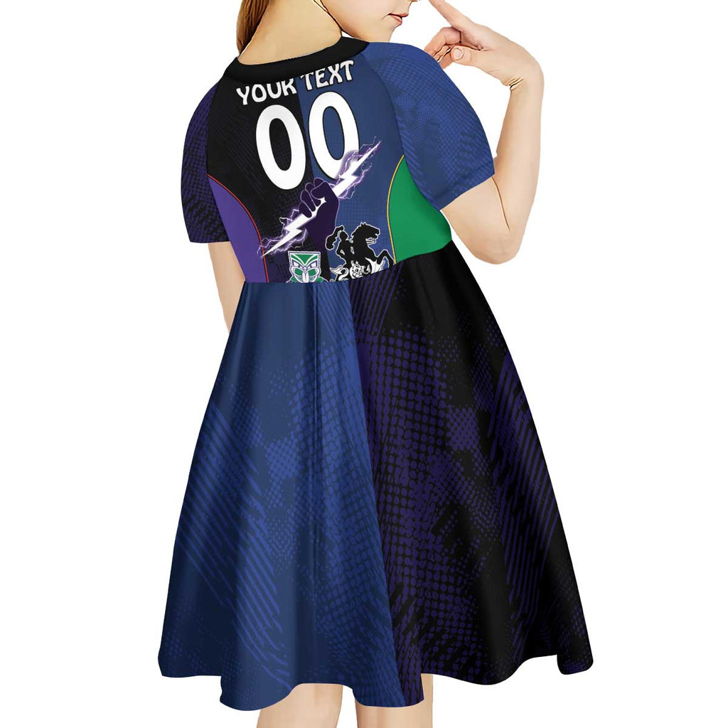 Custom Dragons-Cowboys Combine Storm-Warriors Kid Short Sleeve Dress Sport Style Version 01