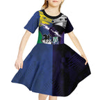 Custom Dragons-Cowboys Combine Storm-Warriors Kid Short Sleeve Dress Sport Style Version 01