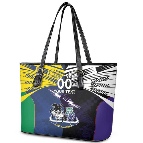 Custom Dragons-Cowboys Combine Storm-Warriors Leather Tote Bag Sport Style Version 01
