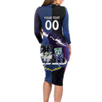 Custom Dragons-Cowboys Combine Storm-Warriors Long Sleeve Bodycon Dress Sport Style Version 01