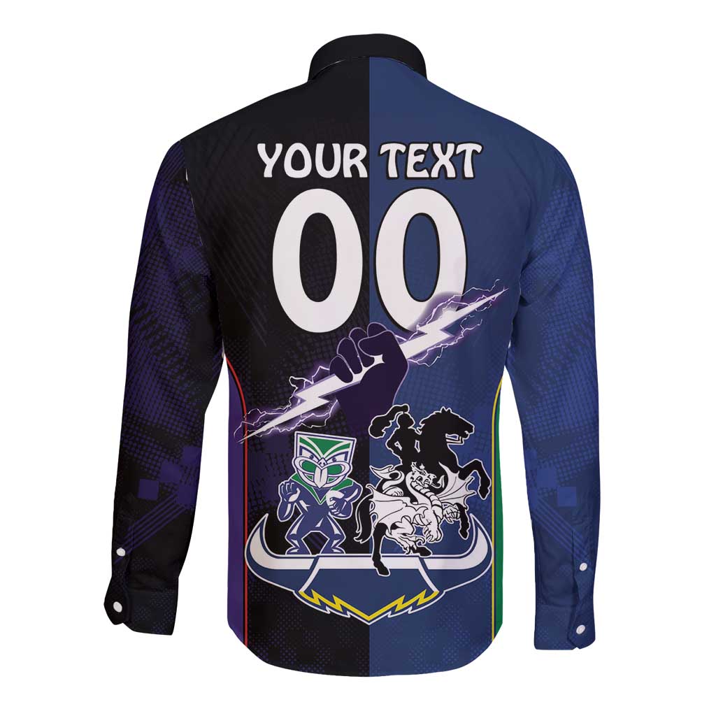 Custom Dragons-Cowboys Combine Storm-Warriors Long Sleeve Button Shirt Sport Style Version 01
