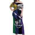 Custom Dragons-Cowboys Combine Storm-Warriors Off Shoulder Maxi Dress Sport Style Version 01