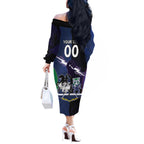 Custom Dragons-Cowboys Combine Storm-Warriors Off The Shoulder Long Sleeve Dress Sport Style Version 01