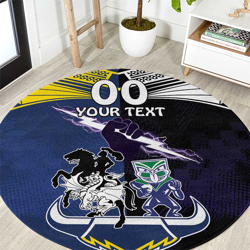 Custom Dragons-Cowboys Combine Storm-Warriors Round Carpet Sport Style Version 01