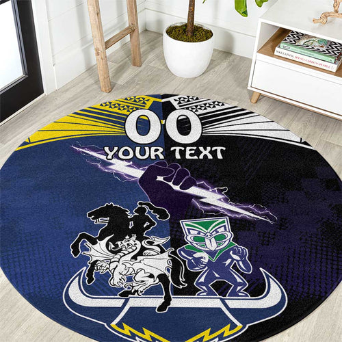 Custom Dragons-Cowboys Combine Storm-Warriors Round Carpet Sport Style Version 01