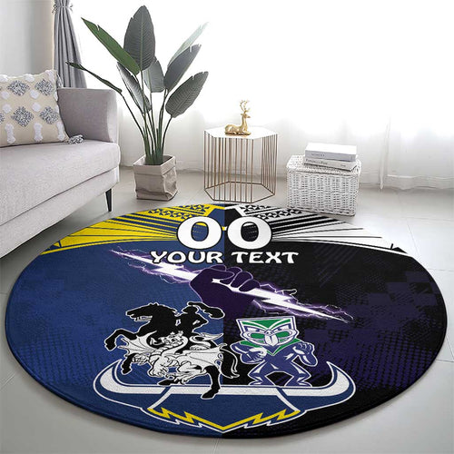 Custom Dragons-Cowboys Combine Storm-Warriors Round Carpet Sport Style Version 01
