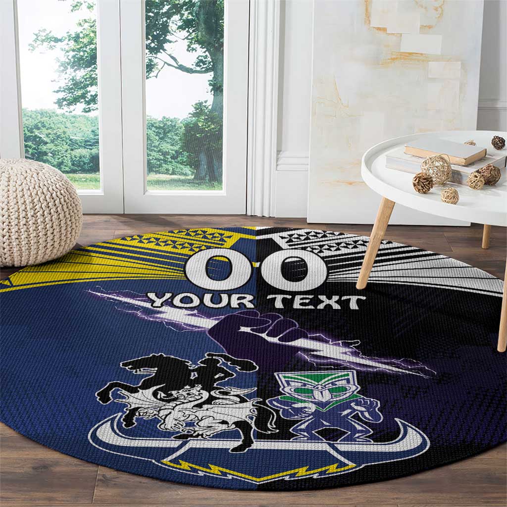 Custom Dragons-Cowboys Combine Storm-Warriors Round Carpet Sport Style Version 01