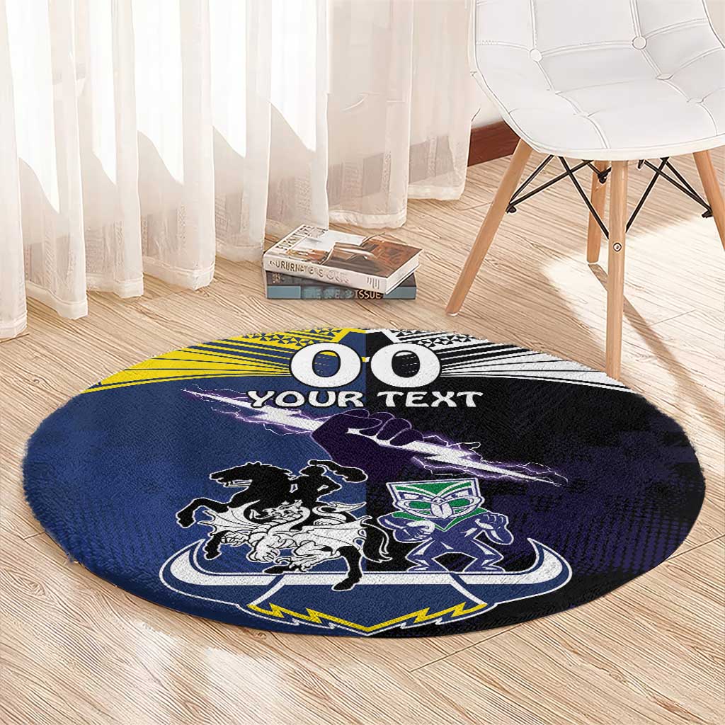 Custom Dragons-Cowboys Combine Storm-Warriors Round Carpet Sport Style Version 01