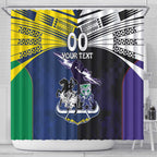 Custom Dragons-Cowboys Combine Storm-Warriors Shower Curtain Sport Style Version 01