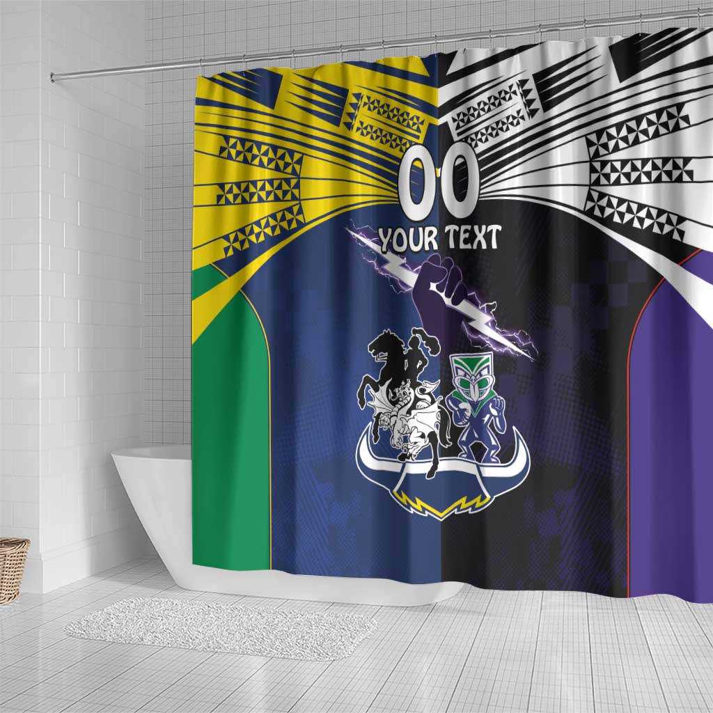 Custom Dragons-Cowboys Combine Storm-Warriors Shower Curtain Sport Style Version 01