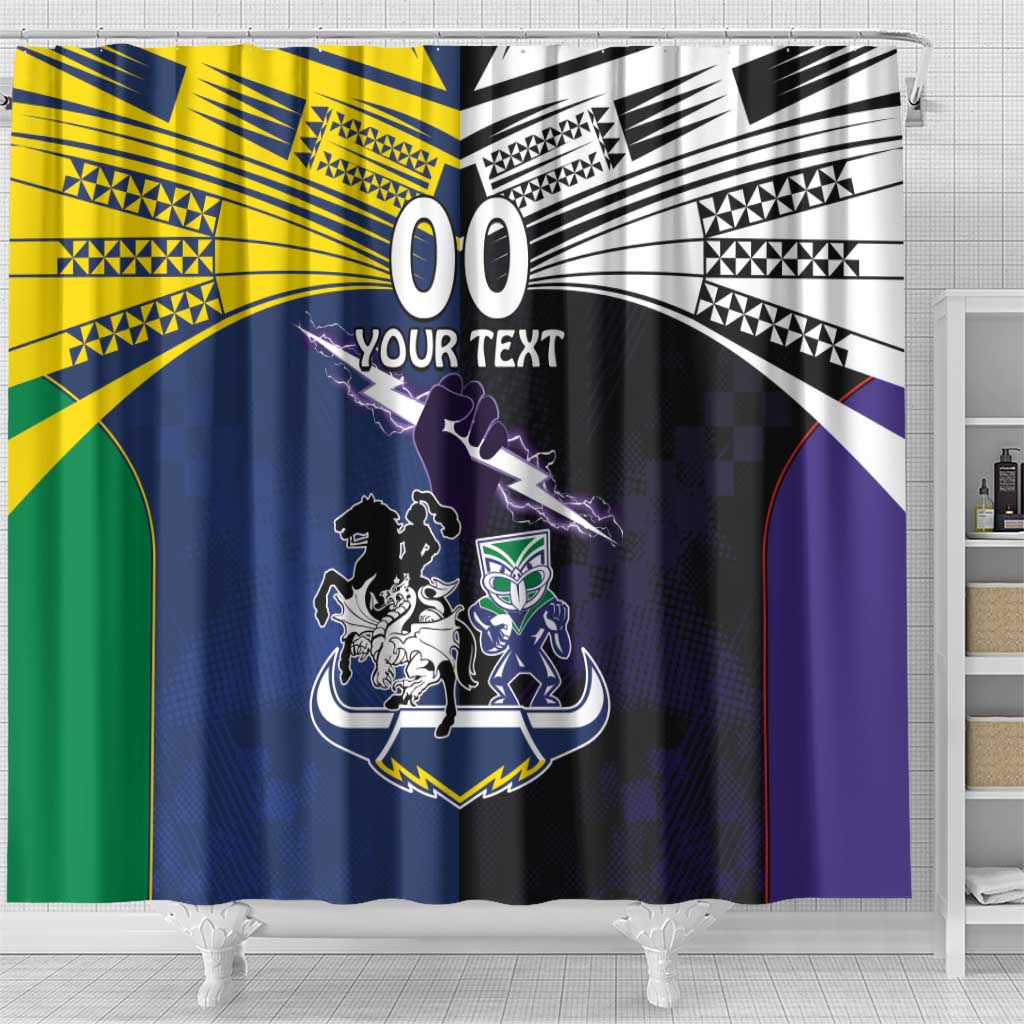 Custom Dragons-Cowboys Combine Storm-Warriors Shower Curtain Sport Style Version 01