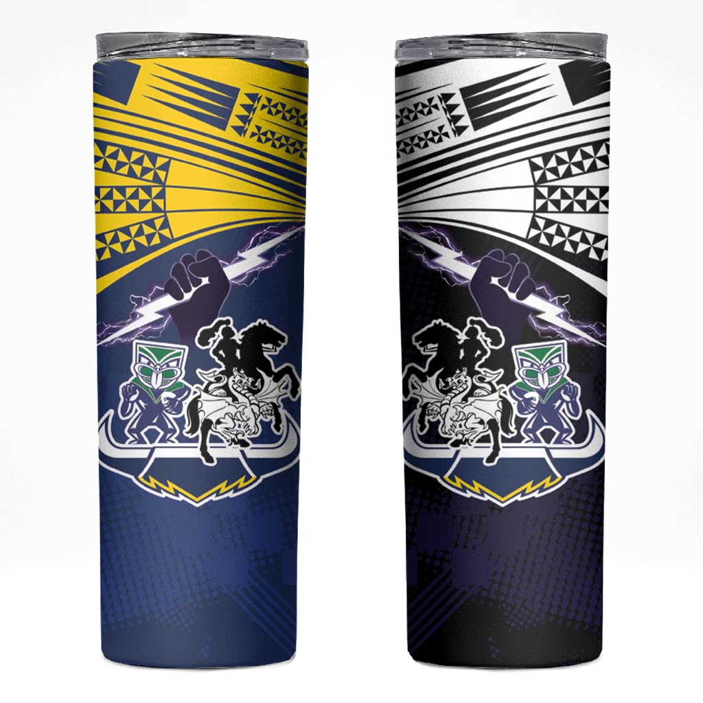 Custom Dragons-Cowboys Combine Storm-Warriors Skinny Tumbler Sport Style Version 01
