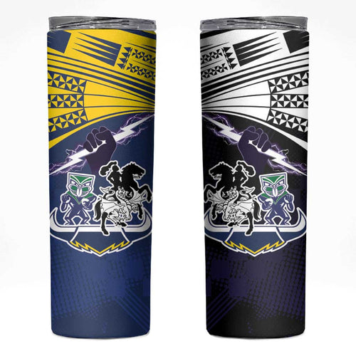Custom Dragons-Cowboys Combine Storm-Warriors Skinny Tumbler Sport Style Version 01