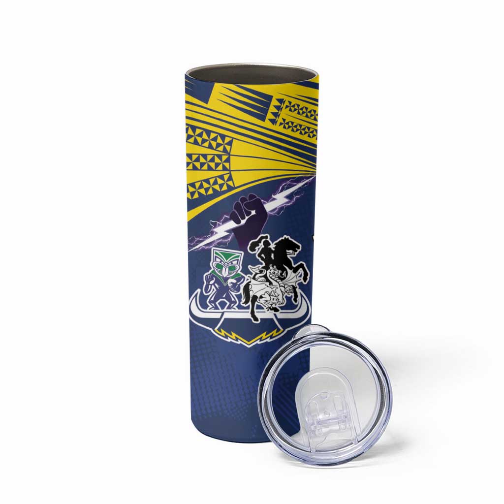 Custom Dragons-Cowboys Combine Storm-Warriors Skinny Tumbler Sport Style Version 01
