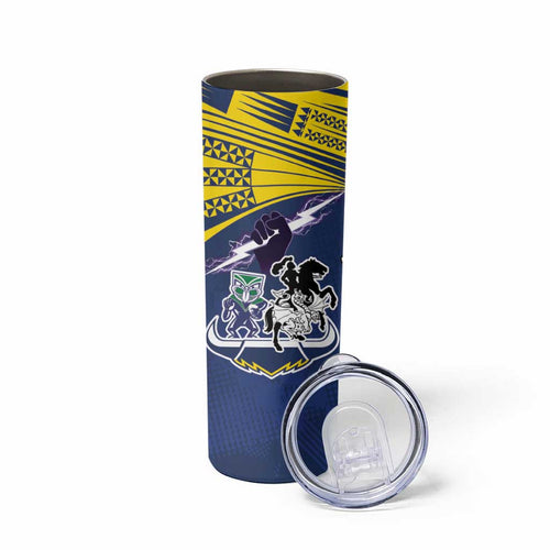 Custom Dragons-Cowboys Combine Storm-Warriors Skinny Tumbler Sport Style Version 01