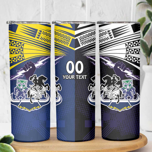 Custom Dragons-Cowboys Combine Storm-Warriors Skinny Tumbler Sport Style Version 01