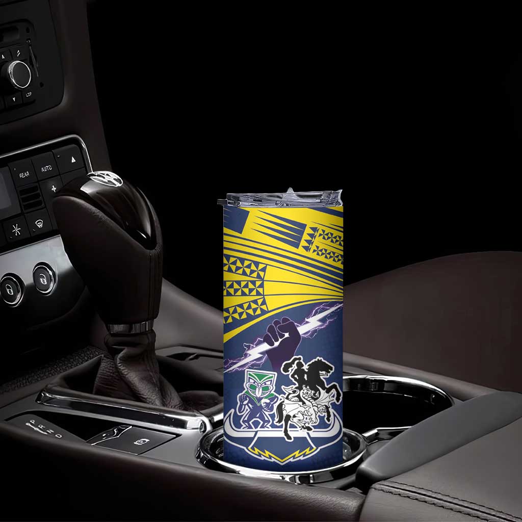 Custom Dragons-Cowboys Combine Storm-Warriors Skinny Tumbler Sport Style Version 01