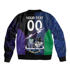 Custom Dragons-Cowboys Combine Storm-Warriors Sleeve Zip Bomber Jacket Sport Style Version 01