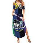 Custom Dragons-Cowboys Combine Storm-Warriors Summer Maxi Dress Sport Style Version 01