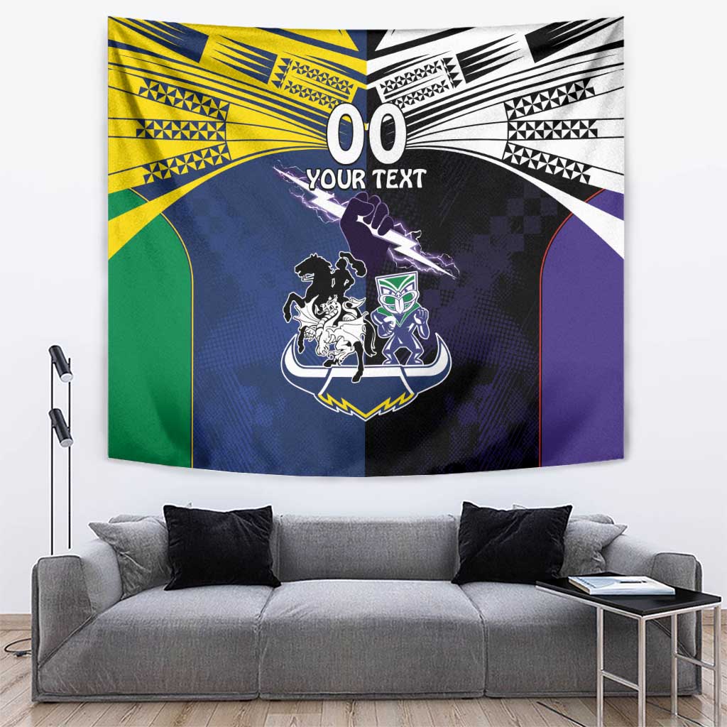 Custom Dragons-Cowboys Combine Storm-Warriors Tapestry Sport Style Version 01