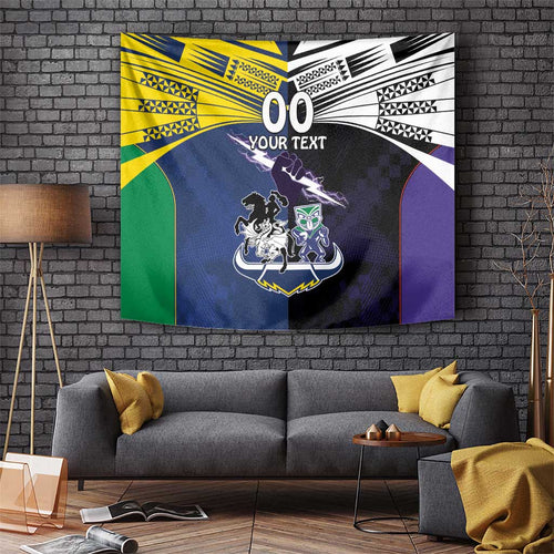 Custom Dragons-Cowboys Combine Storm-Warriors Tapestry Sport Style Version 01