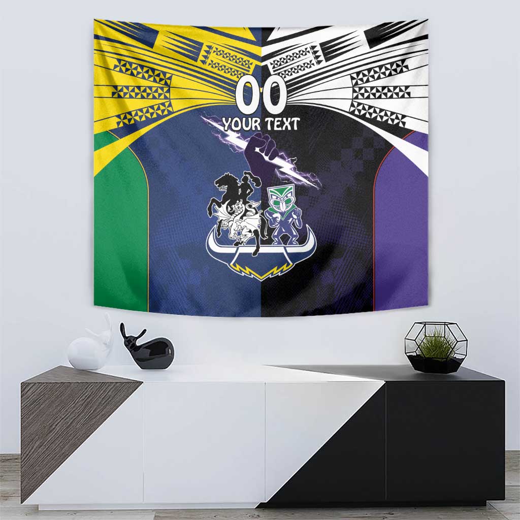 Custom Dragons-Cowboys Combine Storm-Warriors Tapestry Sport Style Version 01