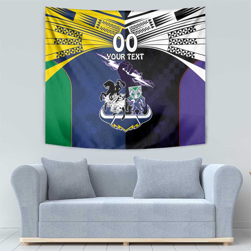 Custom Dragons-Cowboys Combine Storm-Warriors Tapestry Sport Style Version 01