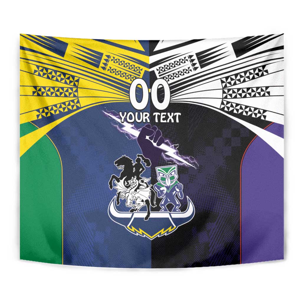 Custom Dragons-Cowboys Combine Storm-Warriors Tapestry Sport Style Version 01