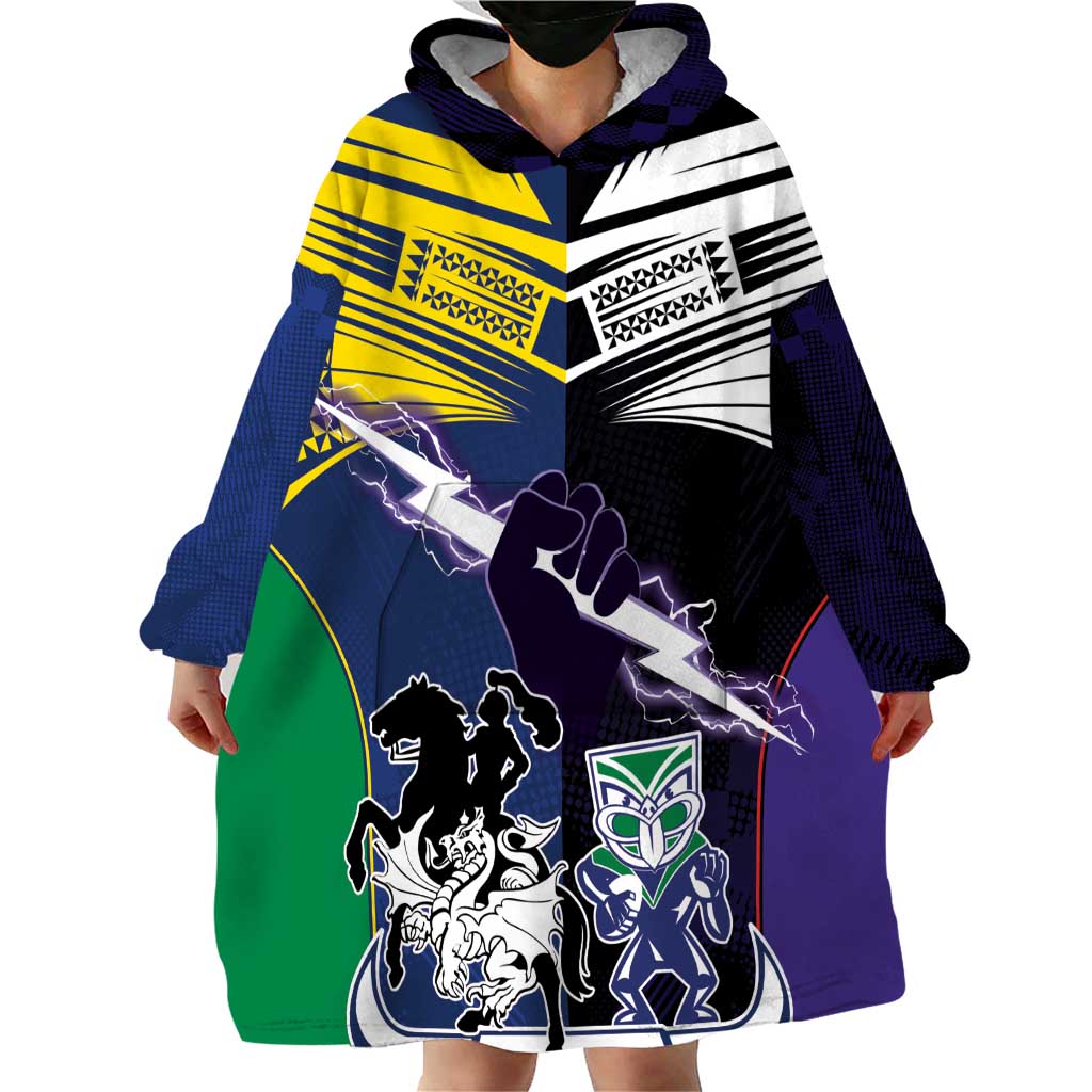 Custom Dragons-Cowboys Combine Storm-Warriors Wearable Blanket Hoodie Sport Style Version 01