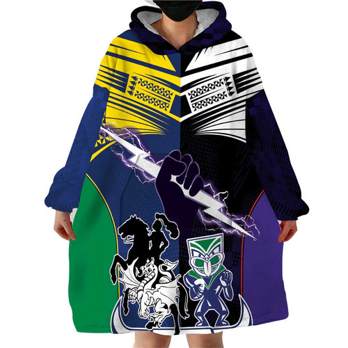 Custom Dragons-Cowboys Combine Storm-Warriors Wearable Blanket Hoodie Sport Style Version 01