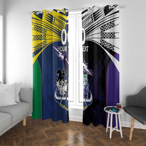 Custom Dragons-Cowboys Combine Storm-Warriors Window Curtain Sport Style Version 01