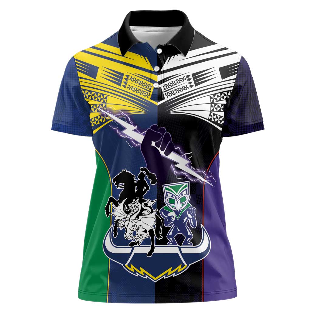 Custom Dragons-Cowboys Combine Storm-Warriors Women Polo Shirt Sport Style Version 01