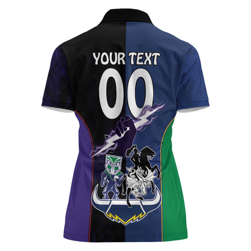Custom Dragons-Cowboys Combine Storm-Warriors Women Polo Shirt Sport Style Version 01