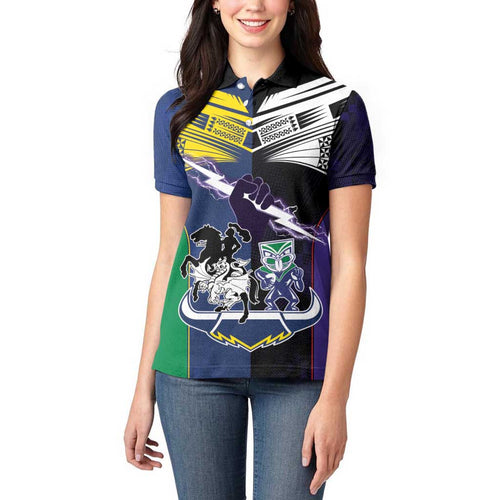 Custom Dragons-Cowboys Combine Storm-Warriors Women Polo Shirt Sport Style Version 01