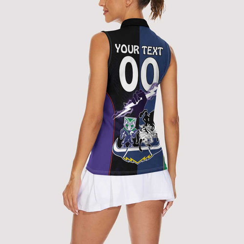 Custom Dragons-Cowboys Combine Storm-Warriors Women Sleeveless Polo Shirt Sport Style Version 01