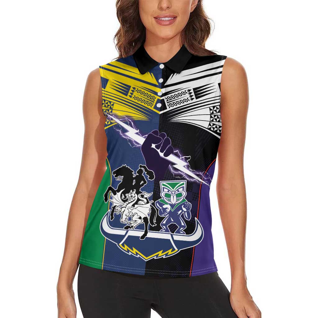 Custom Dragons-Cowboys Combine Storm-Warriors Women Sleeveless Polo Shirt Sport Style Version 01