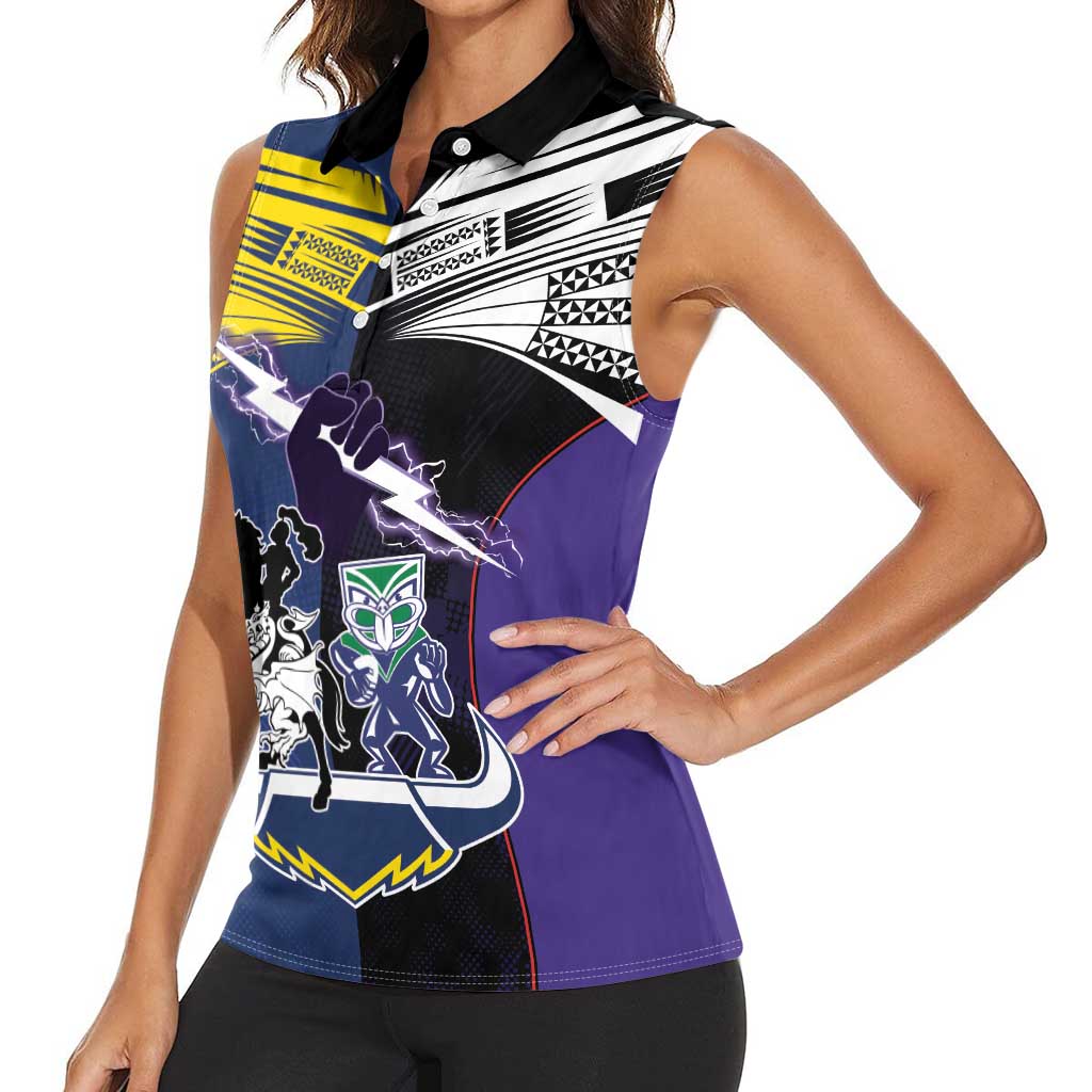 Custom Dragons-Cowboys Combine Storm-Warriors Women Sleeveless Polo Shirt Sport Style Version 01