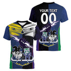 Custom Dragons-Cowboys Combine Storm-Warriors Women V-Neck T-Shirt Sport Style Version 01