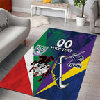 Custom Dragons-Cowboys Combine Storm-Warriors Area Rug Sport Style Version 02